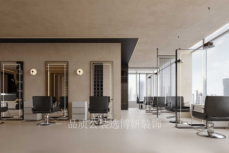 杭州工业风格理发店装修设计案例
